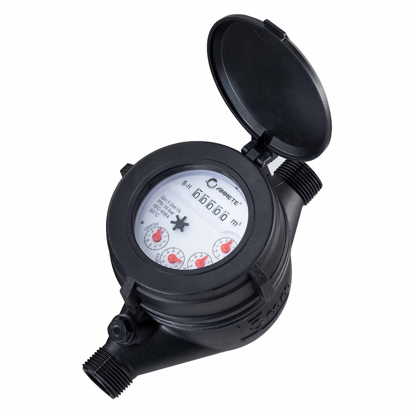 Class B Plastic Multi-Jet Dry Dial Water Meter