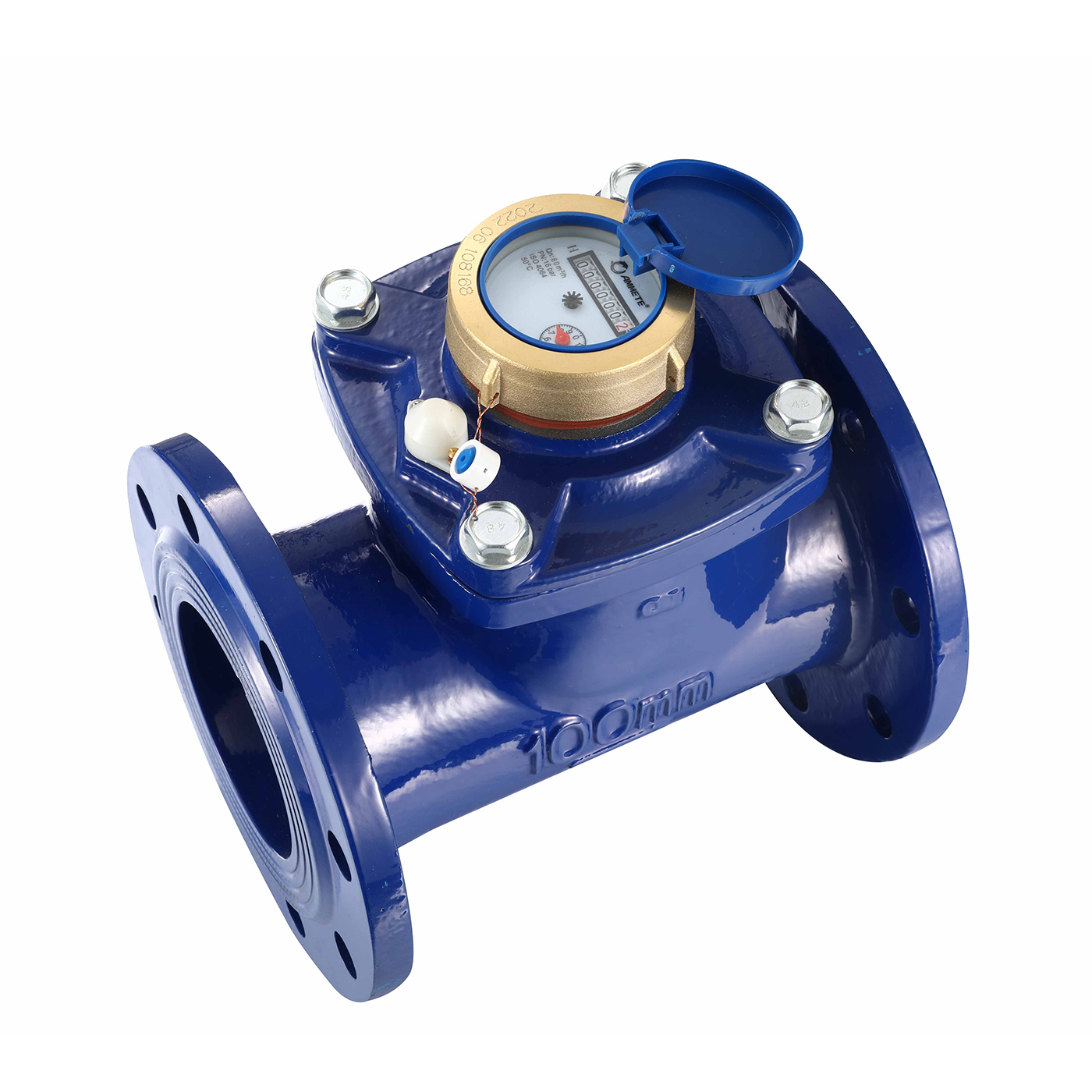 Removable Dry type Woltman Water Meter copper cover